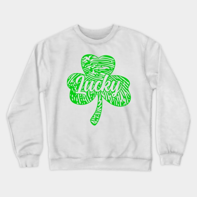 Lucky Clover St. Patrick's Day Crewneck Sweatshirt by Scud"